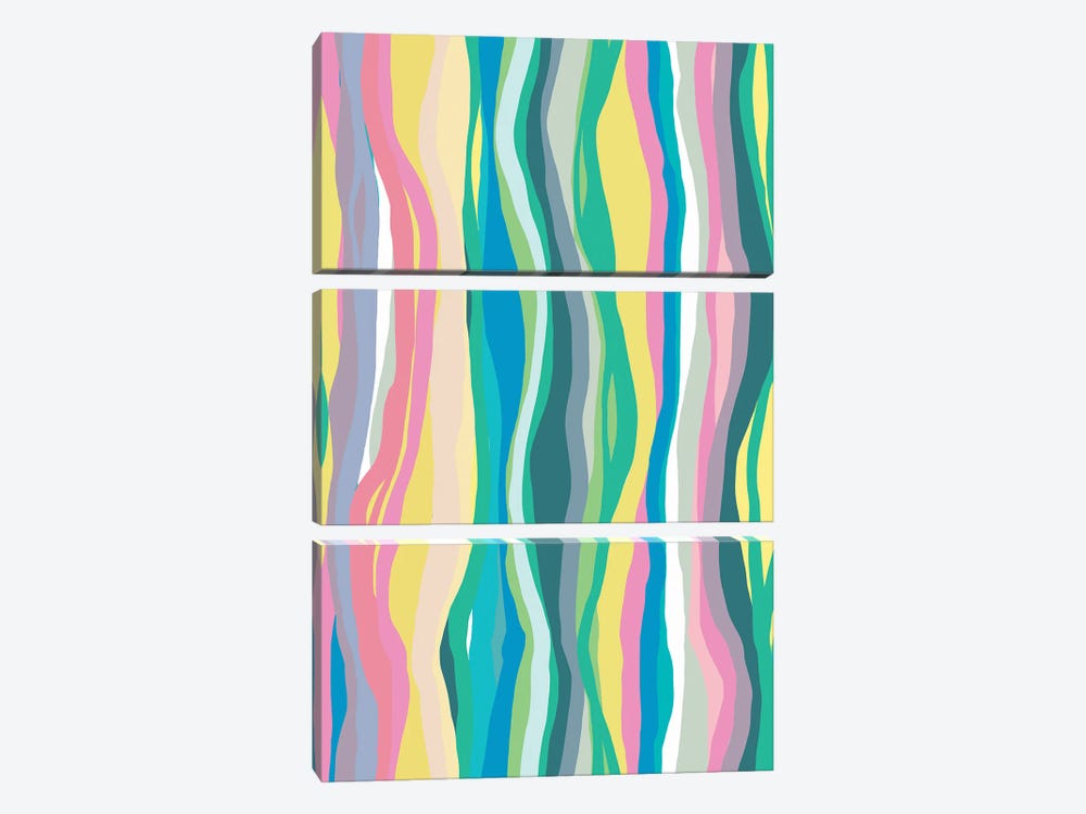 Colorful Agate Slides by Ninola Design 3-piece Canvas Wall Art