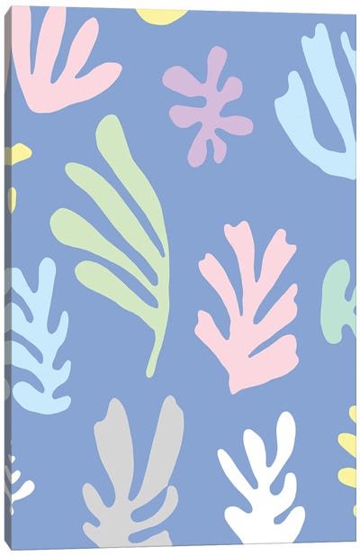 Matisse Colorful Leaves Canvas Art Print - Pantone 2022 Very Peri