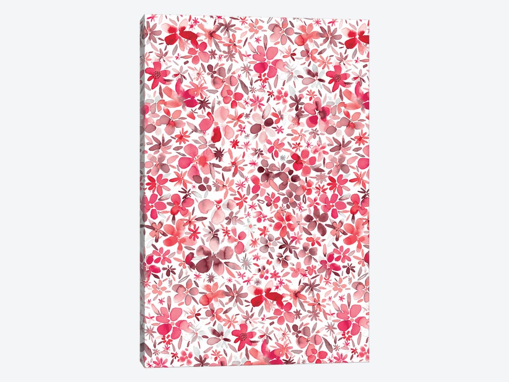 Colorful Flowers Petals Coral  by Ninola Design 1-piece Art Print