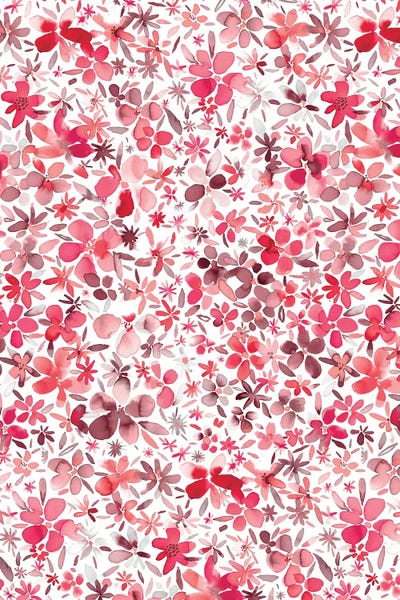 Granny Chic: Colorful Flowers Petals Coral  by Ninola Design