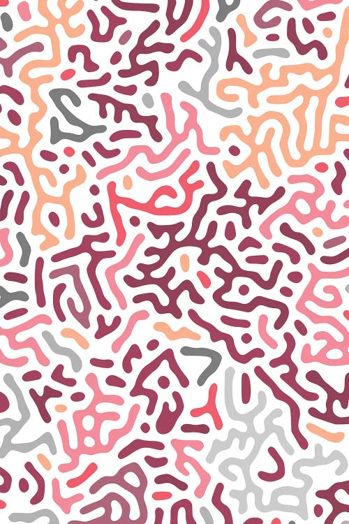 Organic Geo Digital Shapes Pink