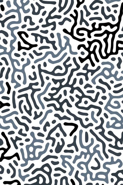 Organic Geo Digital Shapes Black