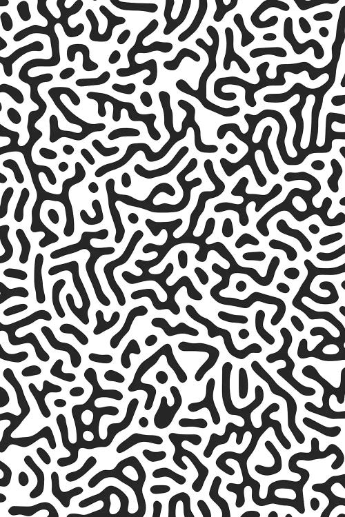 Organic Geo Digital Shapes Monochromatic