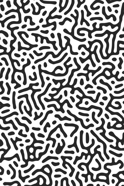 Organic Geo Digital Shapes Monochromatic