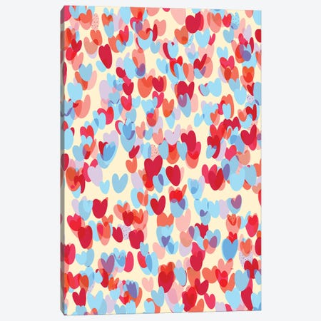 Overlapped Hearts And Love Canvas Print #NDE236} by Ninola Design Art Print