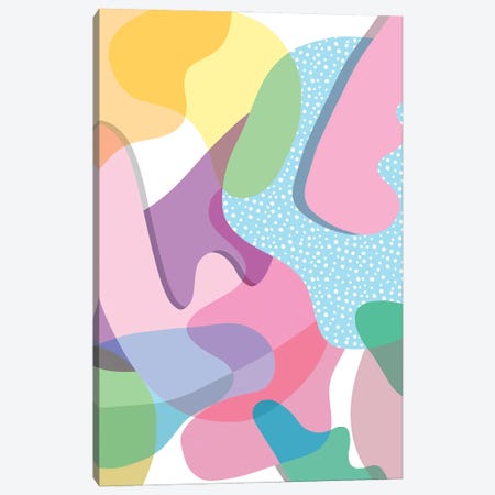 Colorful Organic Happy Shapes Canvas Print #NDE237} by Ninola Design Canvas Art Print
