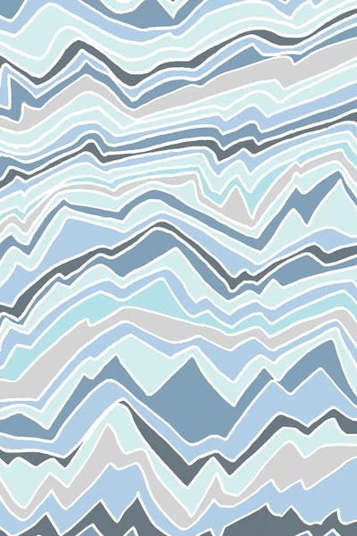 Colorful Geo Rainbow Mountains Blue