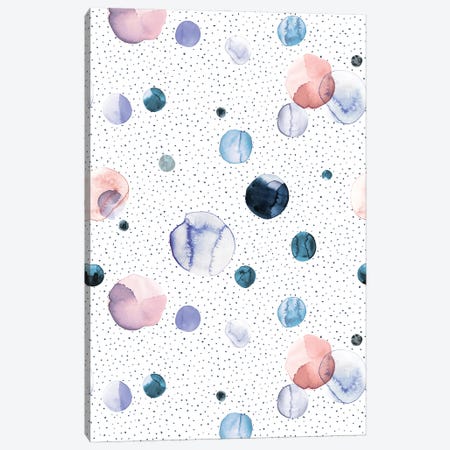 Speckled Watercolor Dots Lilac Canvas Print #NDE247} by Ninola Design Canvas Artwork