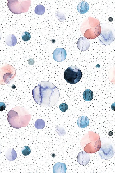 Ninola Design: Speckled Watercolor Dots Lilac by Ninola Design