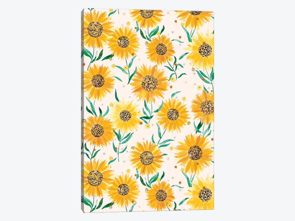 Summer Countryside Sunflowers by Ninola Design 1-piece Canvas Print