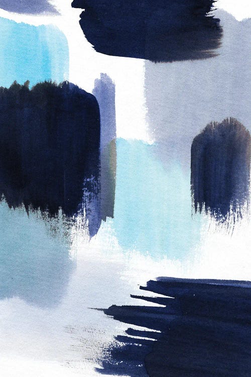 Watercolor Indigo Strokes