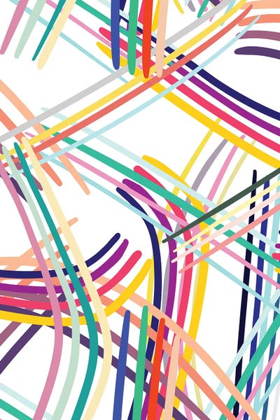 The Nineties: Woven Colorful Lines Multi by Ninola Design