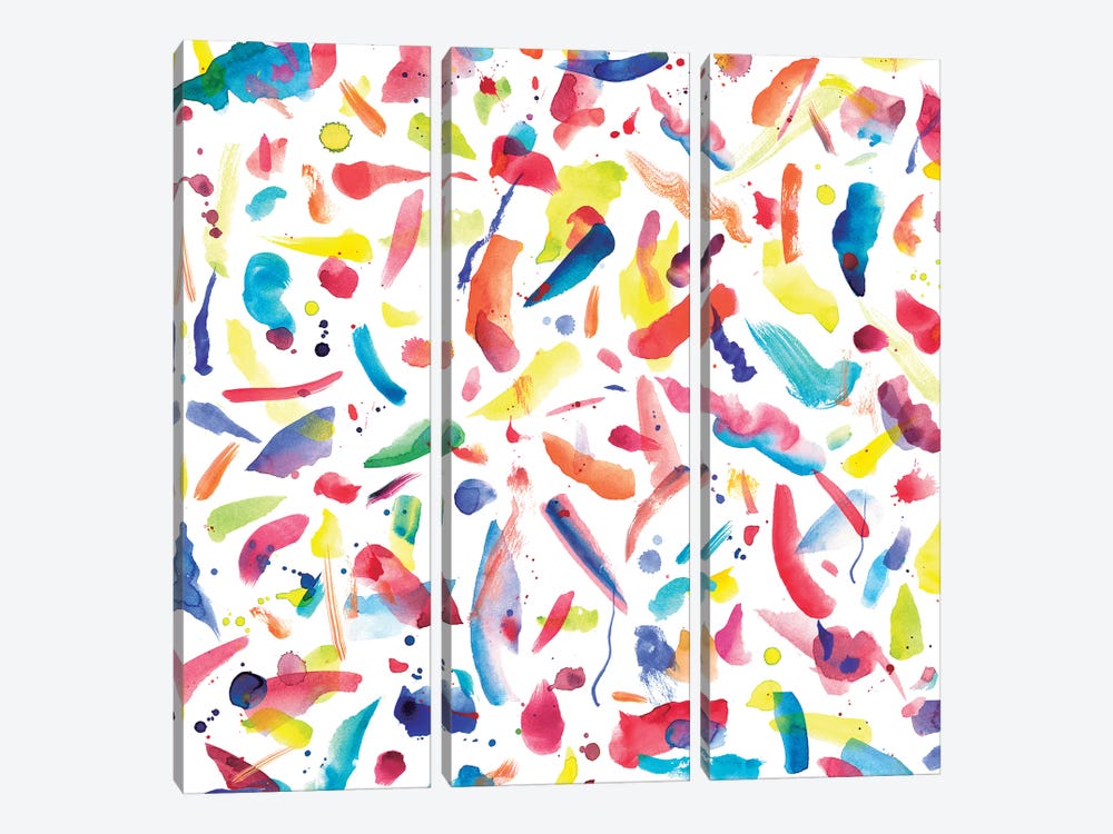 Colorful Watercolor Summer Flavours by Ninola Design 3-piece Canvas Art