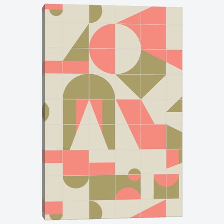 Bauhaus Scandi Tiles Shapes Canvas Print #NDE261} by Ninola Design Art Print
