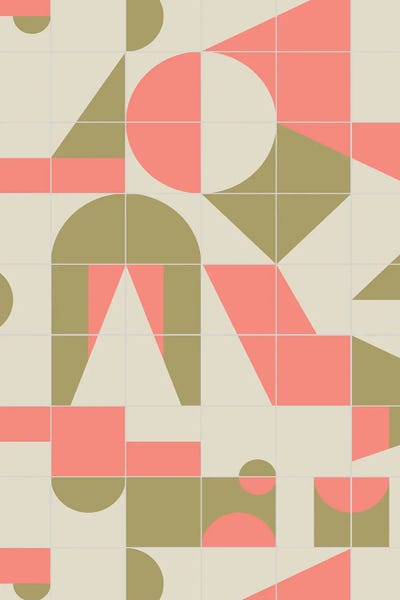 Scandinavian Office: Bauhaus Scandi Tiles Shapes by Ninola Design