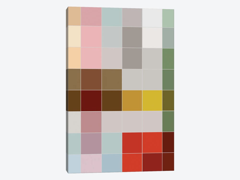Colorful Checkered Tiles by Ninola Design 1-piece Canvas Art