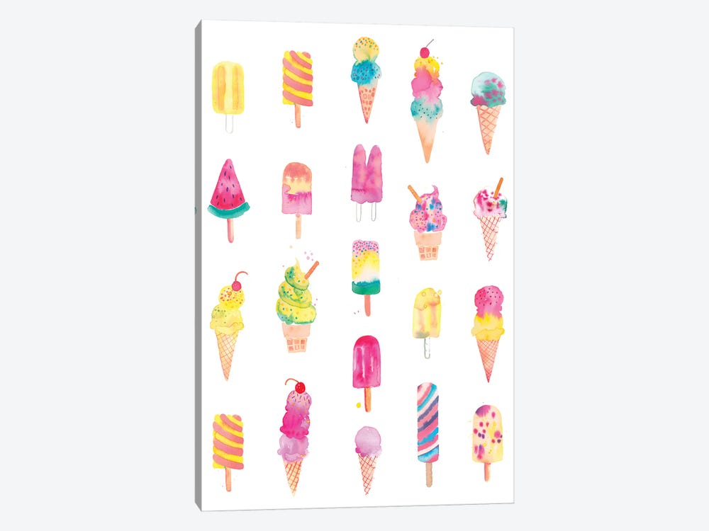 Kids Cute Icecreams Yummy by Ninola Design 1-piece Art Print