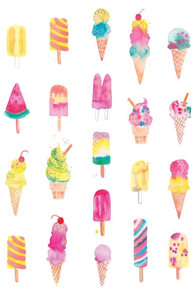 Ice Cream & Popsicles: Kids Cute Icecreams Yummy by Ninola Design