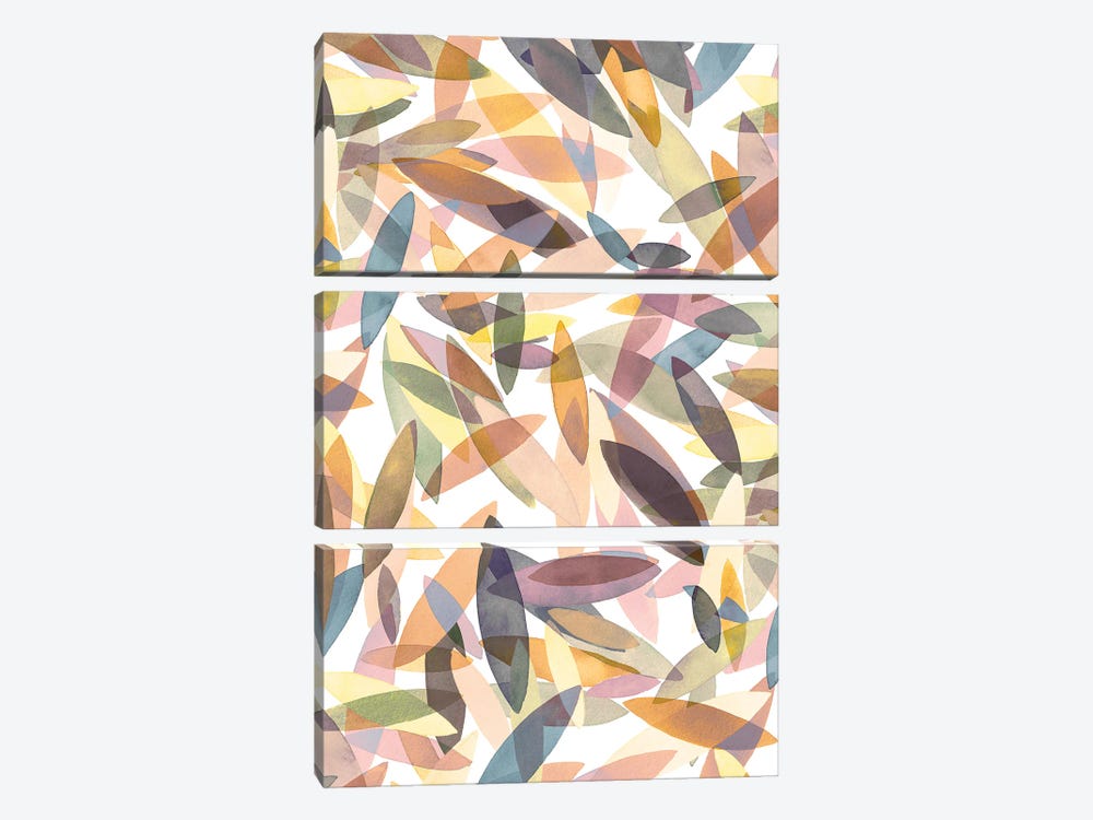 Surf Colorful Abstract Autumn by Ninola Design 3-piece Art Print
