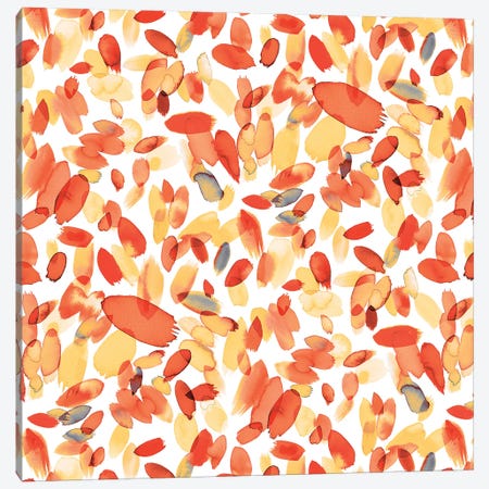 Abstract Petals Orange Canvas Print #NDE2} by Ninola Design Canvas Print