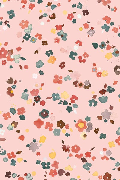 Ninola Design: Ditsy Flowers Pastel Pink by Ninola Design
