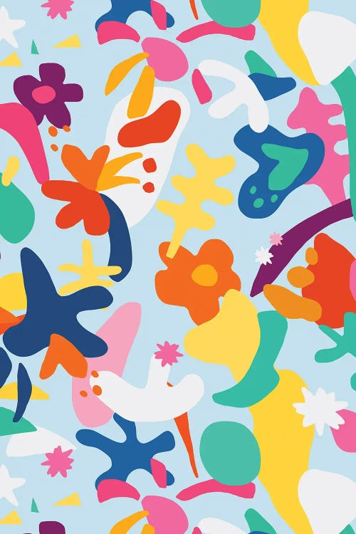 Kids Happy Matisse Colorful Organic Can - Canvas Print | Ninola Design