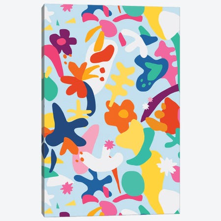 Kids Happy Matisse Colorful Organic Canvas Print #NDE305} by Ninola Design Canvas Art Print