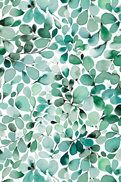 Ninola Design: Cozy Leafy Eucalyptus Green by Ninola Design