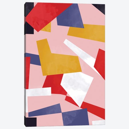 Modern Geometric Polygons Collage Canvas Print #NDE309} by Ninola Design Canvas Artwork