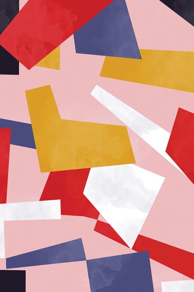 Modern Geometric Polygons Collage