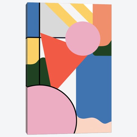 Simple Mondrian Bauhaus Shapes Canvas Print #NDE310} by Ninola Design Art Print