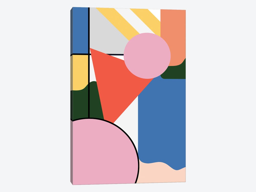 Simple Mondrian Bauhaus Shapes by Ninola Design 1-piece Art Print