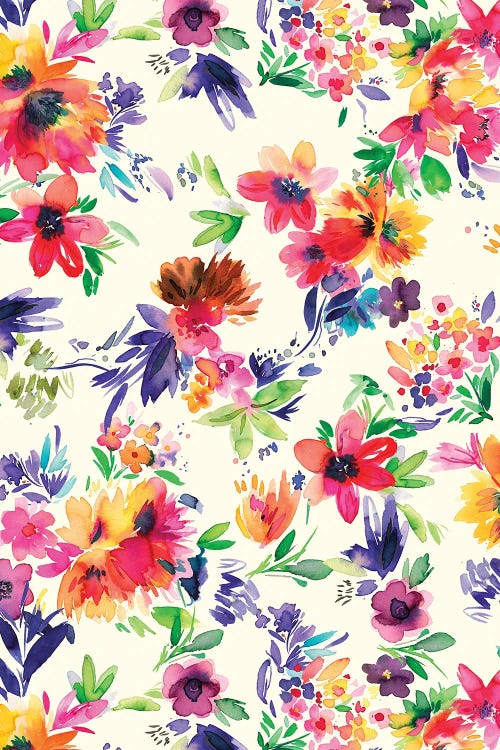 Painterly Cozy Tropical Flowers