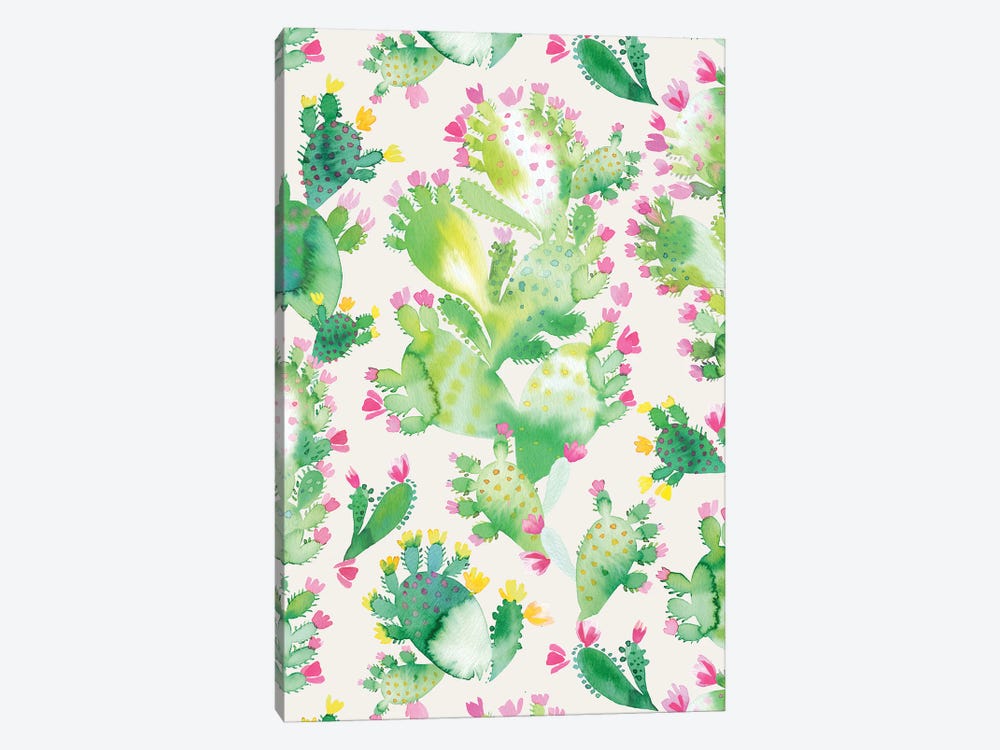 Succulent Cactus Soft Pink by Ninola Design 1-piece Canvas Artwork