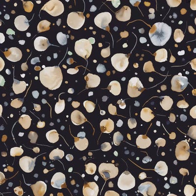 Flying Seeds Gold Silver by Ninola Design metal wall art