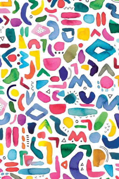 Ninola Design: Happy Tribal Pieces Watercolor Multi by Ninola Design