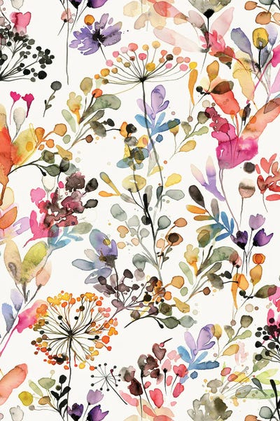 Floral & Botanical Patterns: Watercolor Wild Grasses by Ninola Design
