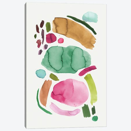 Abstract Minimal Pink Green Canvas Print #NDE332} by Ninola Design Canvas Art Print