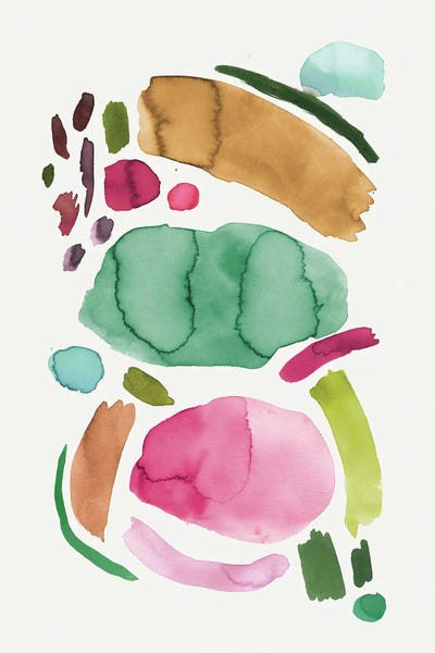 Ninola Design: Abstract Minimal Pink Green by Ninola Design
