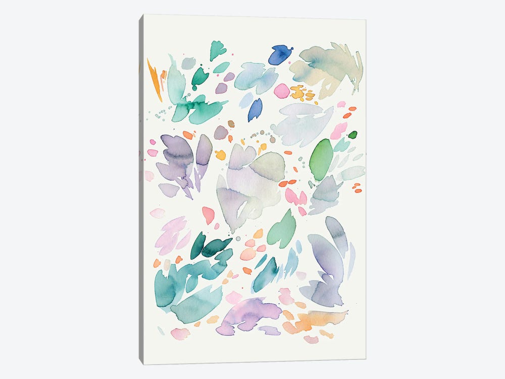 Abstract Petals Flowers by Ninola Design 1-piece Canvas Artwork