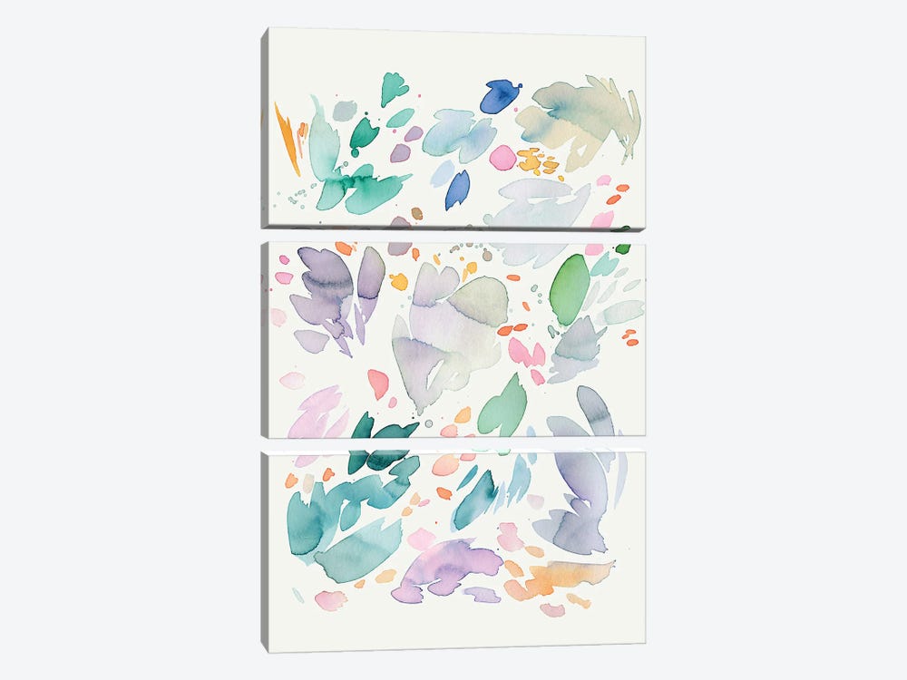 Abstract Petals Flowers by Ninola Design 3-piece Canvas Art
