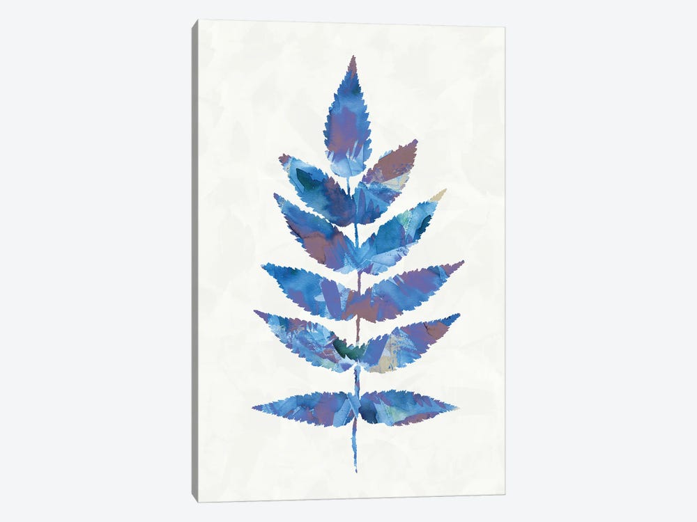 Forest Botanical Leave Blue by Ninola Design 1-piece Art Print