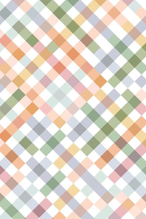 Gingham Checker Cottage Summer by Ninola Design wall art