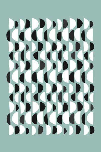 Ninola Design: Half Moons Scandinavian Shapes Mint by Ninola Design