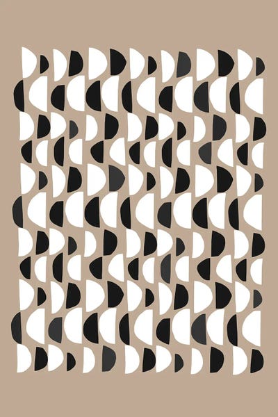 Ninola Design: Half Moons Scandinavian Shapes Neutral by Ninola Design