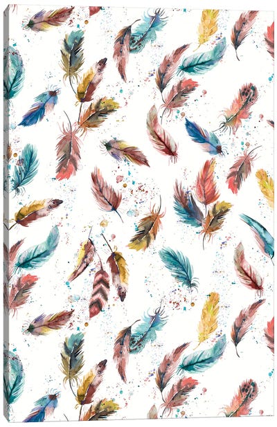 Magical Bohemian Feathers Canvas Art Print - Ninola Design