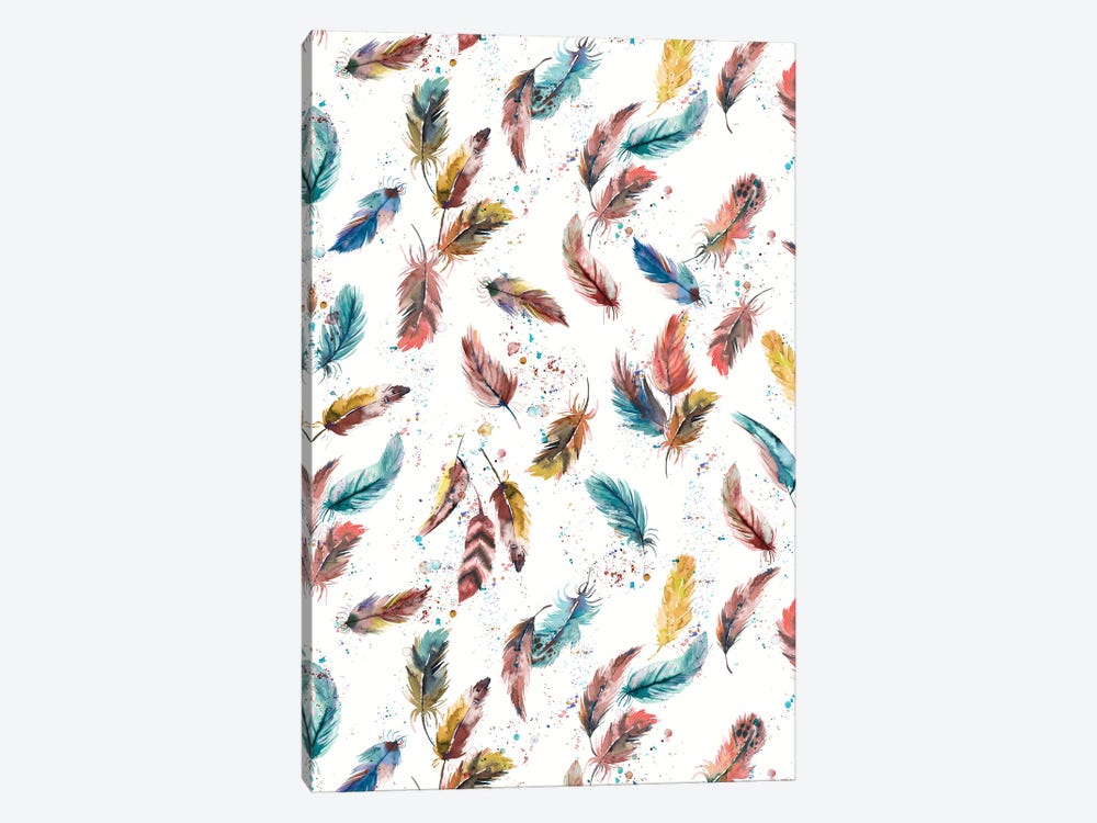 Magical Bohemian Feathers by Ninola Design 1-piece Canvas Art