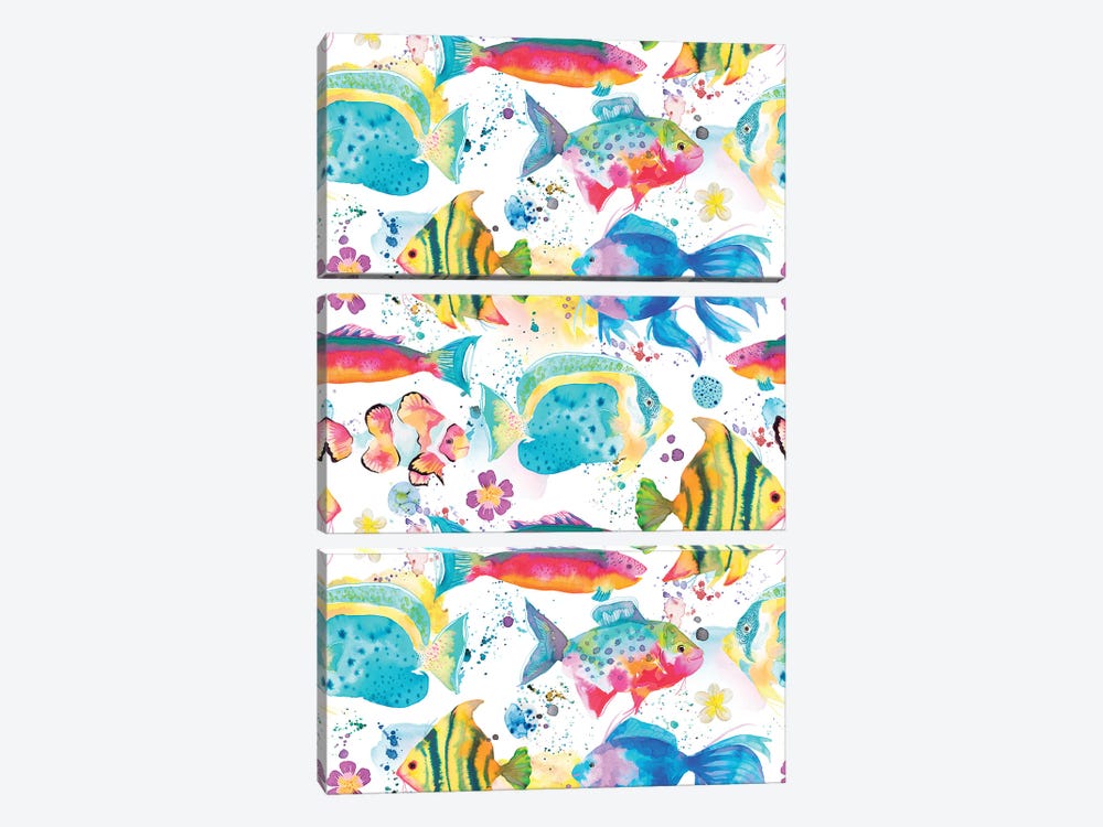 Marine Fishes by Ninola Design 3-piece Canvas Art Print