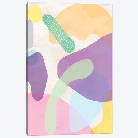 Organic Abstract Shapes Purple Canvas Print #NDE355} by Ninola Design Canvas Art
