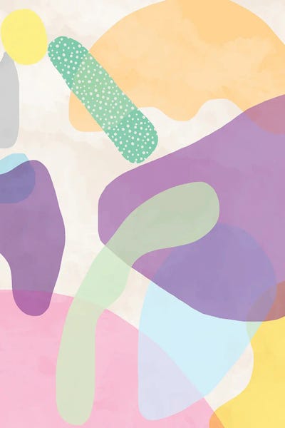 Organic Abstract Shapes Purple